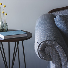 A soft sofa with cushions in a welcoming interior
